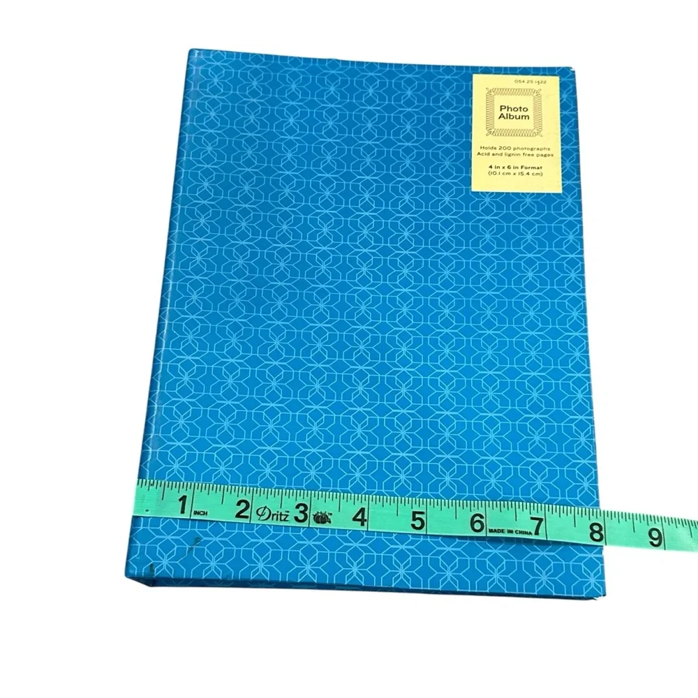 10/$25🦋 NWT Target Teal Blue Patterned Photo Album - 200 Photo Capacity